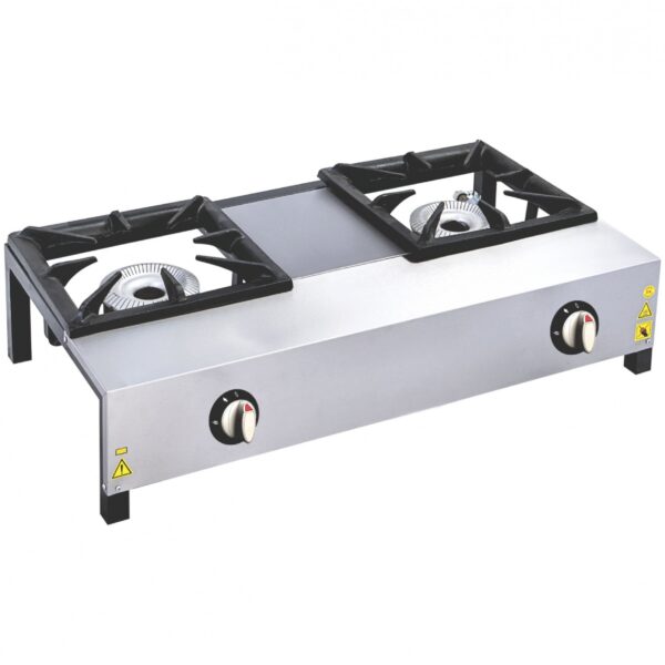 2’li Kısa Ayak Lokanta Ocağı Gazlı CE