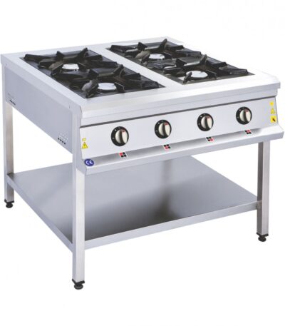 4’lü Taban Raflı Ocak Gazlı CE 80×80