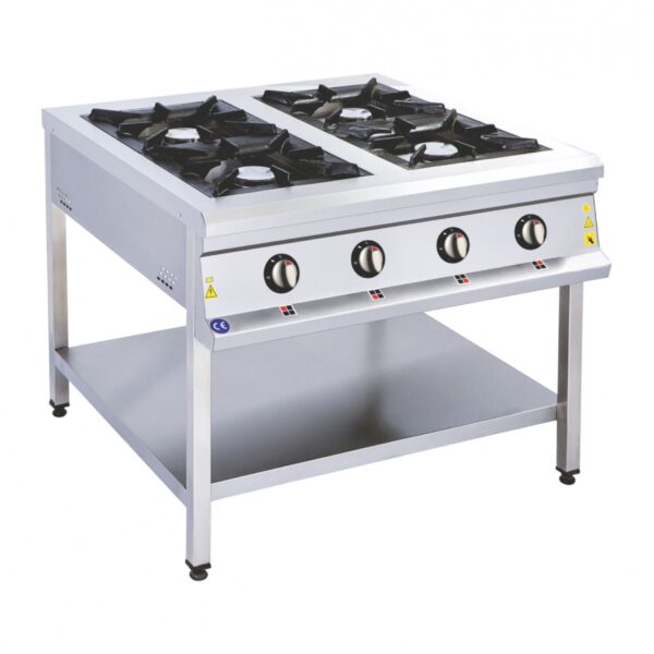 4’lü Taban Raflı Ocak Gazlı CE 80×80