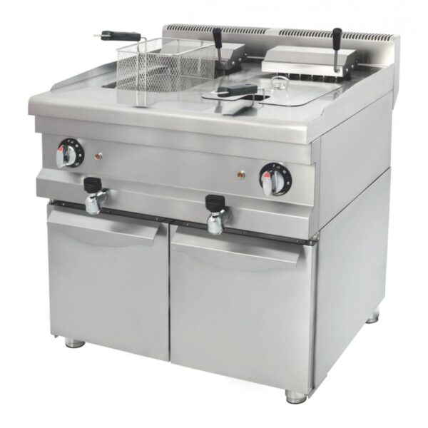 9+9 Lt Fritöz Dolaplı Gazlı CE